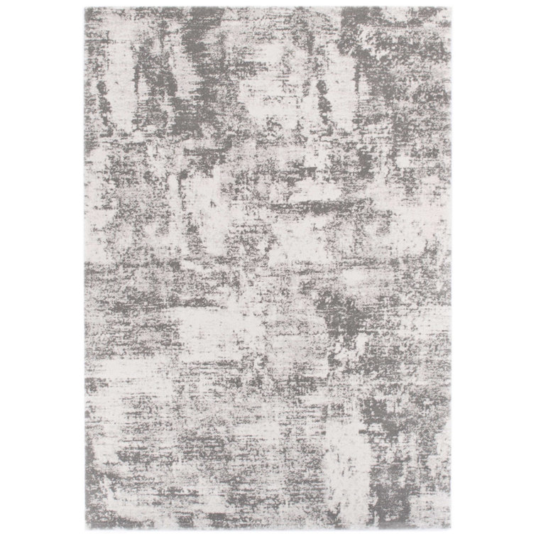 17 Stories Performance Grey/Ivory/Dark Grey/Beige Rug Wayfair